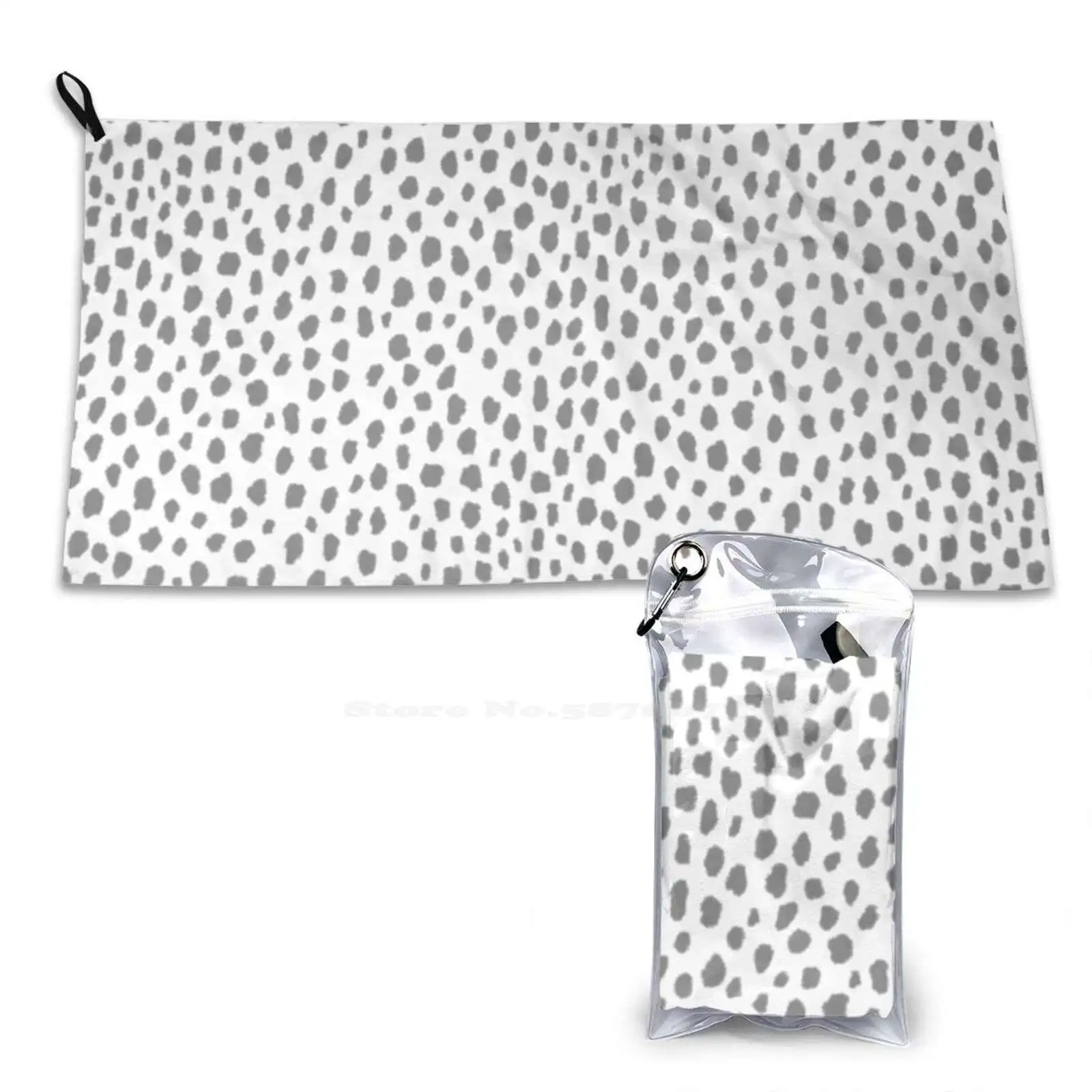 S Home Outdoor Gray Grey White Spots Polka Dots Dogs Fur Animal
