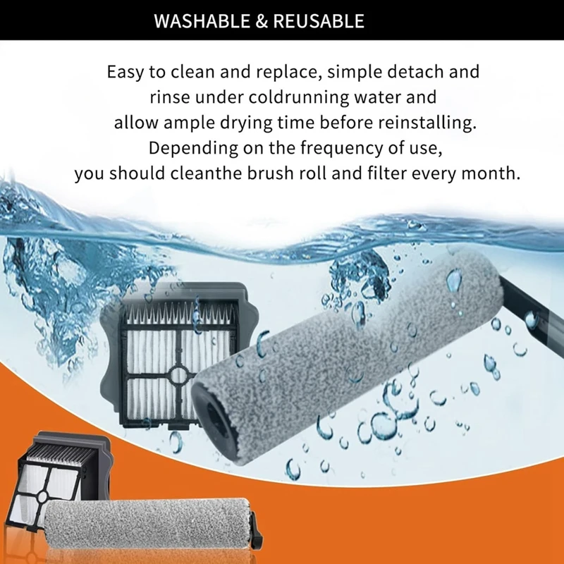 Щеточные ролики и фильтры HEPA для Tineco Floor ONE S5 Pro2 комплект запасных частей