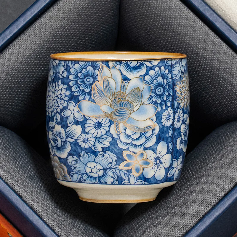 Ru Kiln New Gold Wanhua Персональная чашка Керамическая для чая Китайская домашняя Чашка