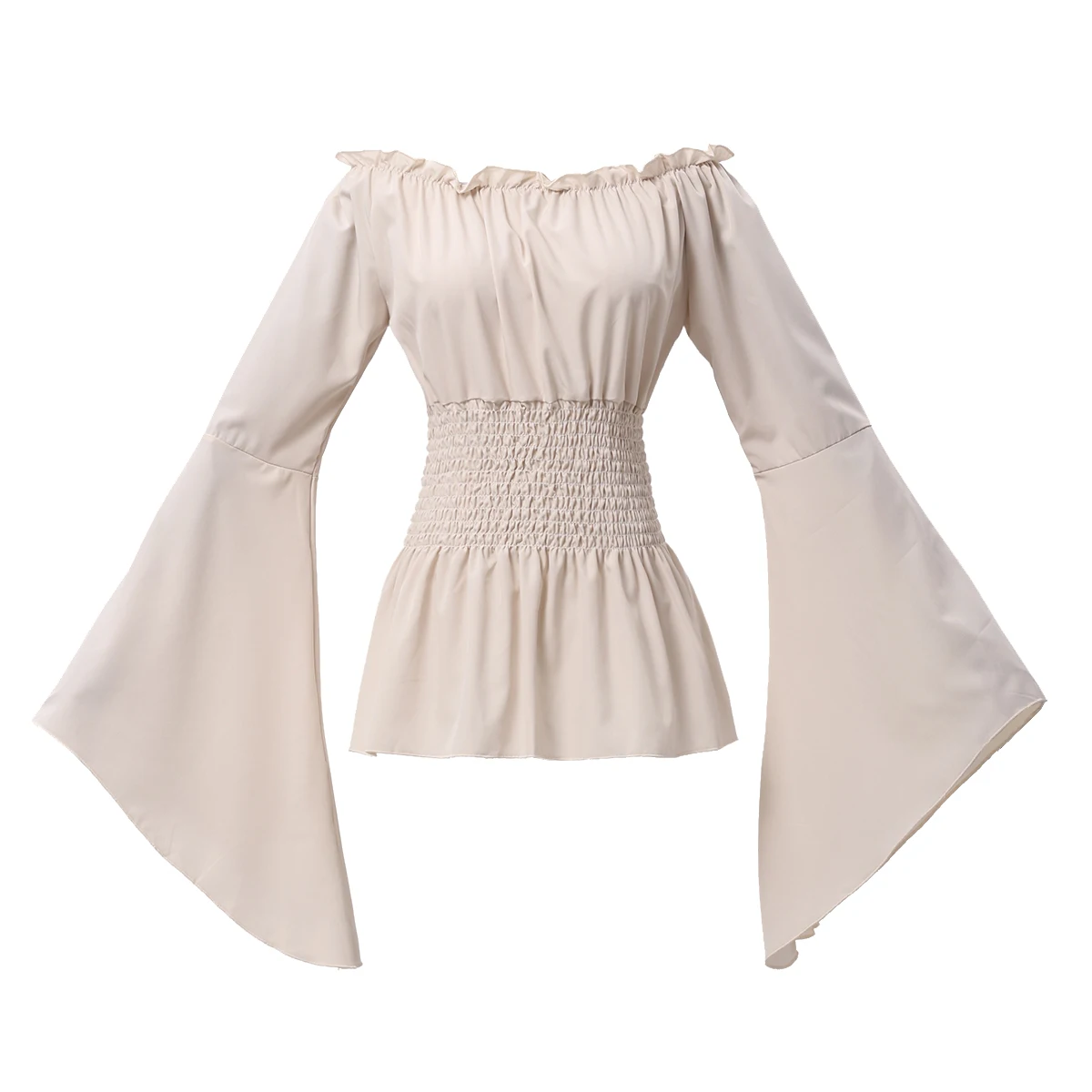 

Renaissance Blouse Women Off Shoulder Sleeves Shirt Boho Steampunk Pirate Wench Medieval Cosplay Costume Corset Top Vintage