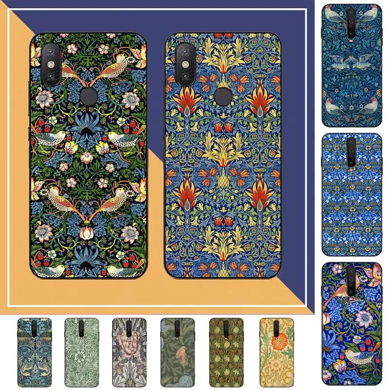 

William Morris Strawberry Thief Phone Case for Redmi Note 8 7 9 4 6 pro max T X 5A 3 10 lite pro