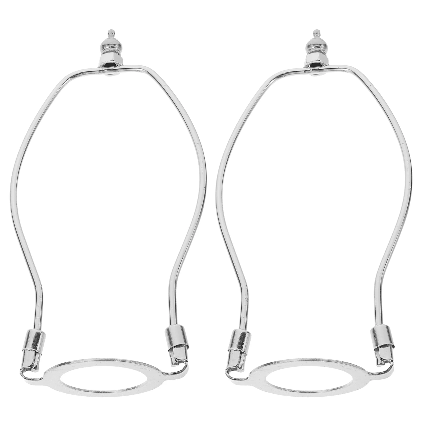 

2pcs Practical Lampshade Horn Brackets Lampshade Metal Harp Holder Lighting Supplies E27