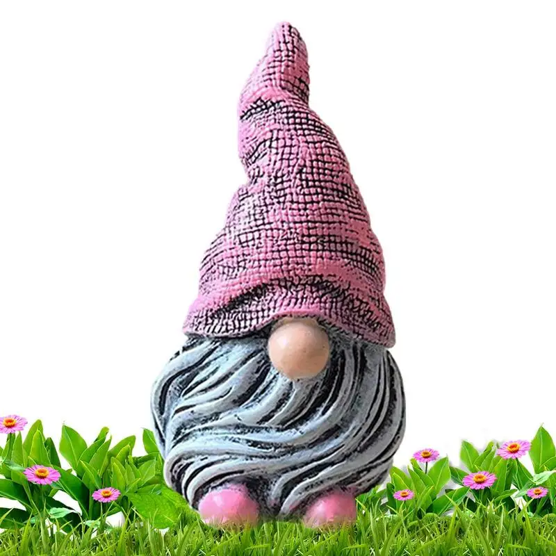 

Miniature Dwarf Figurines Home Decor Cute White Bearded Gnome Sculpture Mini Statue Ornament Collection Resin Dwarf Figurine