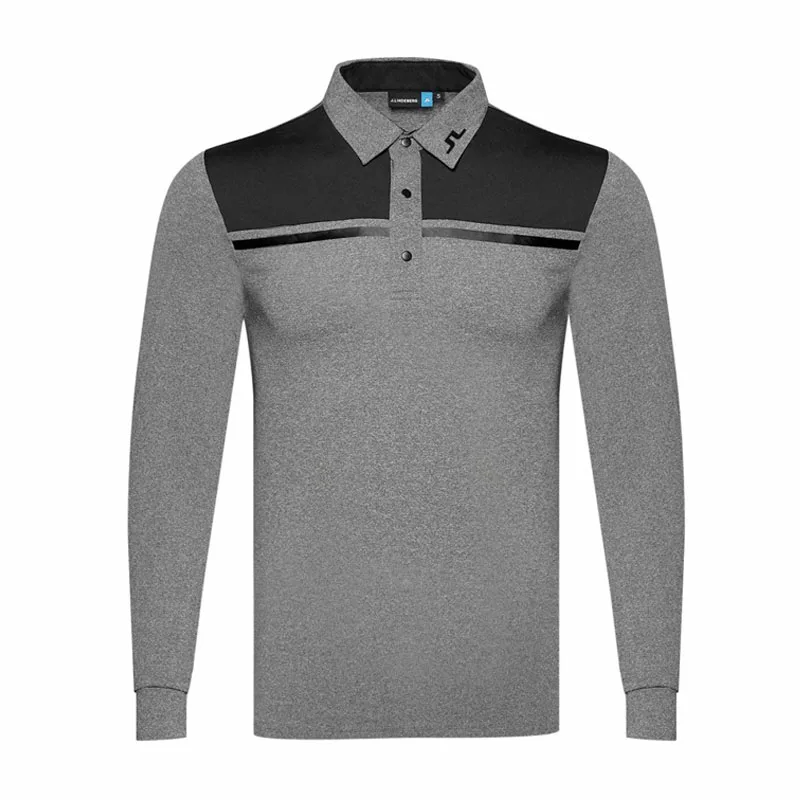 Golf Clothing Men's Breathable and Quick-Drying Sports and Leisure Outdoor Autumn High-Quality Long-Sleeved Polo T-Shirt