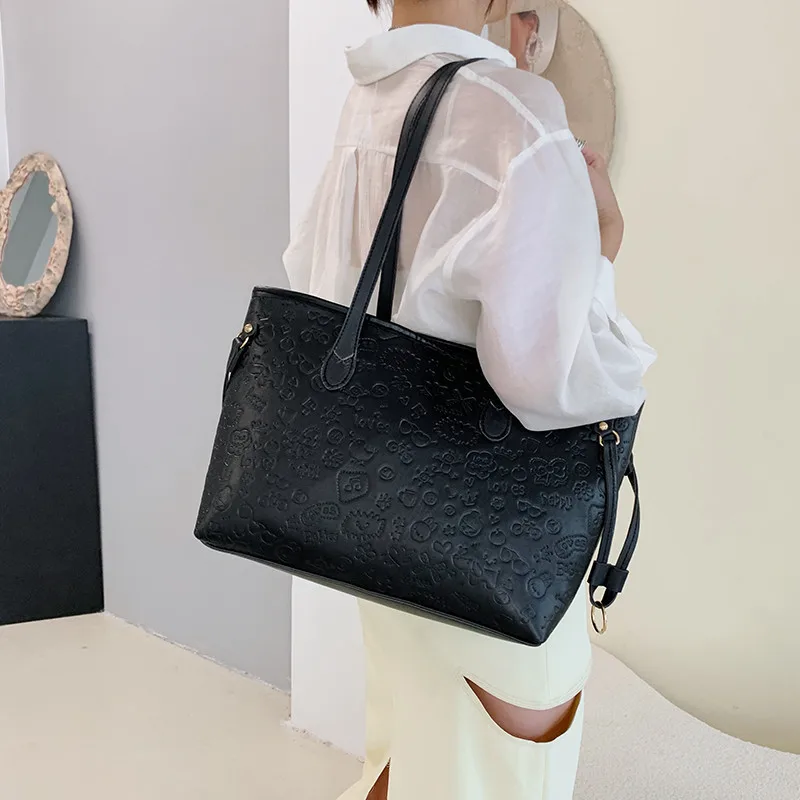 

Women Bag Large-capacity Fashion All-match Tote Bag New Western Style Large Bag Texture Single Shoulder Underarm Bag