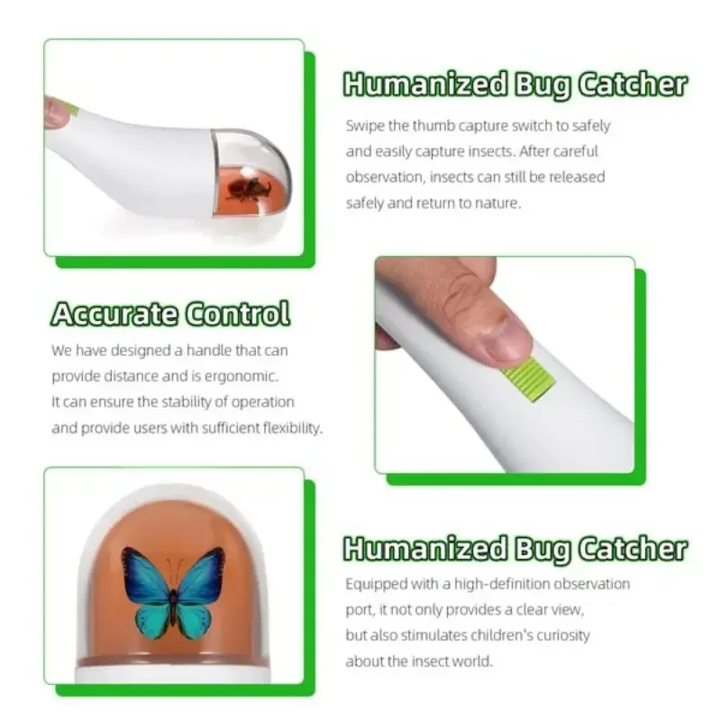 Быстросъемный инструмент для ловли насекомых портативный прозрачный Ловец