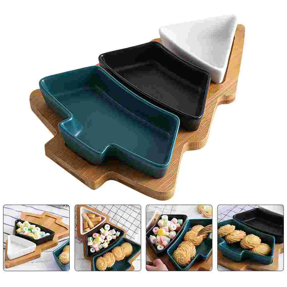 

Tray Christmas Serving Tree Dishes Nuts Platterplate Sushi Set Bowls Dipchip Party Decorations Storagedish Candy Chips Snack