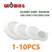 recessed in led led downlight ac220v spot three colors 6w 24w super lumen is suitable for kitchen bathroom living room