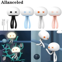 led smart touch jellyfish night lights silicone dimmable usb charge lamps for kids baby friend gift eye protection night lights