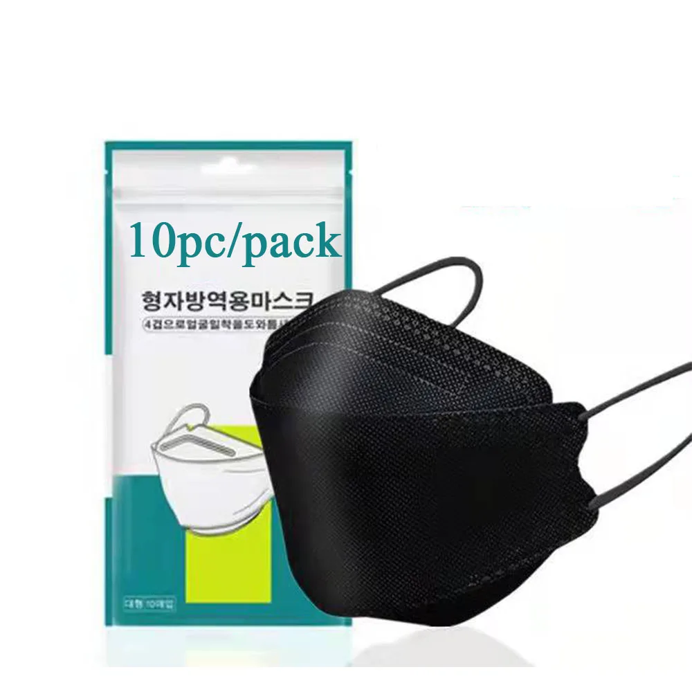 

100 шт. защитная маска для взрослых Kpop Fish Facemask 4-слойная ткань Pm 2,5 пылезащитный чехол для рта маскарадные дышащие маскарадные маски для нового...