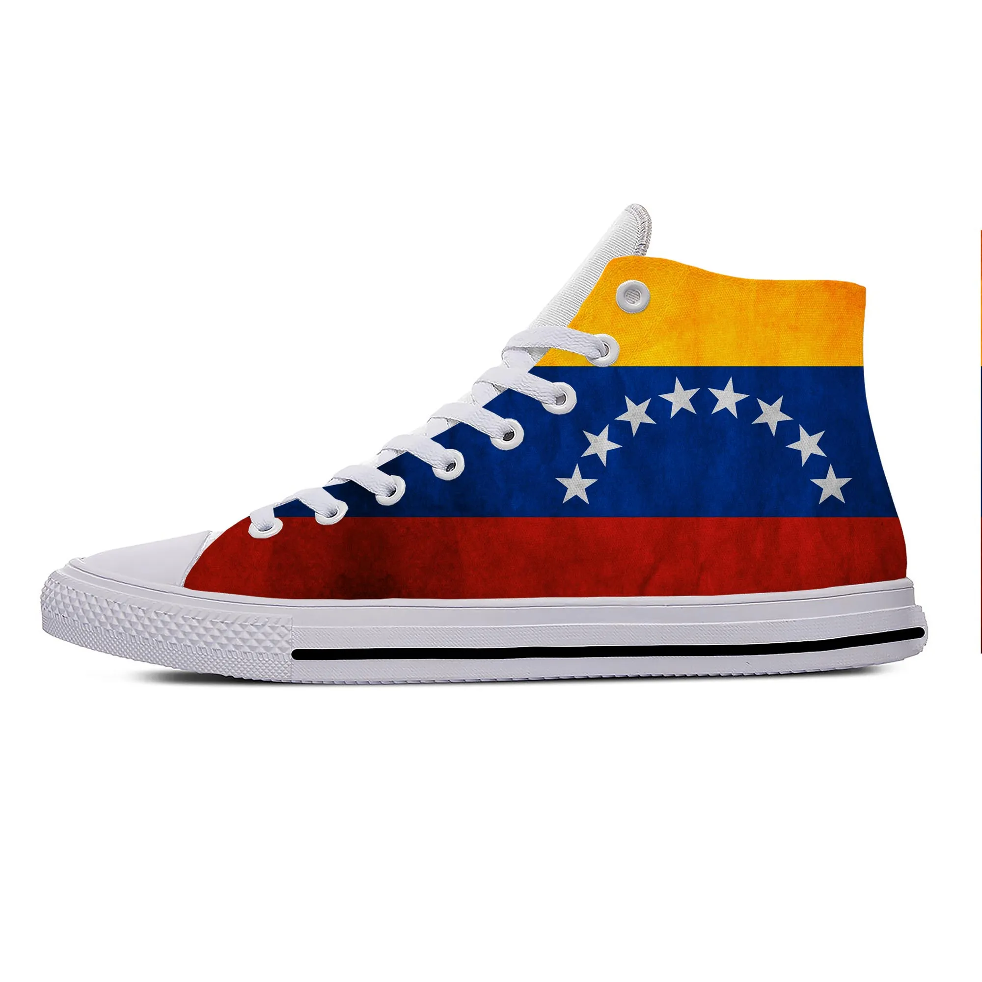 

Venezuela Venezuelan Flag Patriotic Fashion Funny Casual Cloth Shoes High Top Lightweight Breathable 3D Print Men Women Sneakers