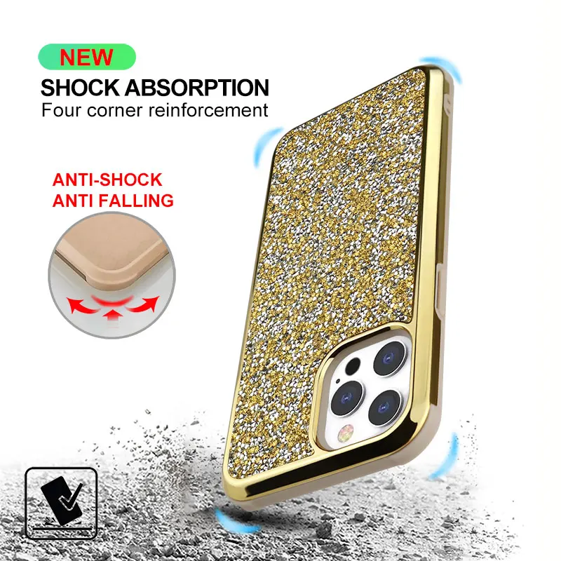 Роскошный блестящий чехол для IPhone XS 13 12 11 Pro Max защитный чехлы телефонов X XR 6 7 8 6S Plus