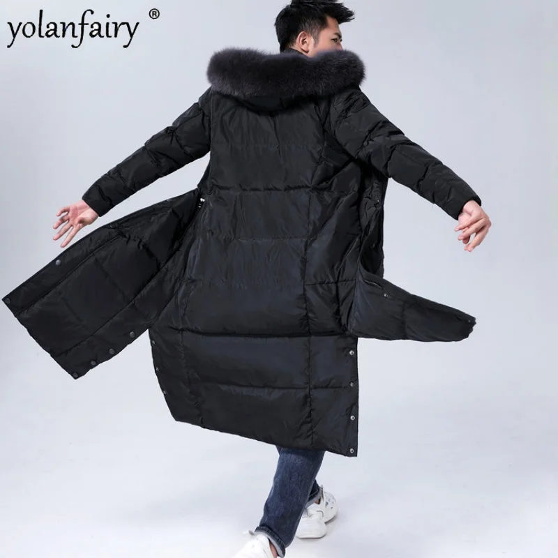 

Пуховик 2023, мужская зимняя куртка, Мужская одежда, минус 30 градусов, X- Long, водонепроницаемые пуховики для мужчин и женщин F