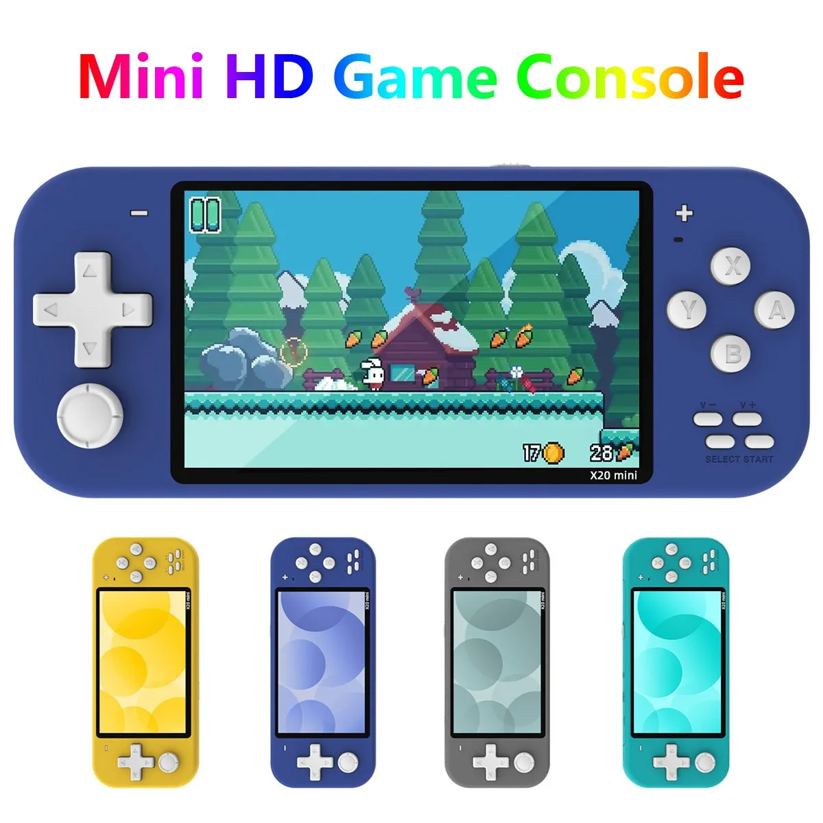 

X20 Mini Video Game Console Built-in 1000 Games HD Portable Retro Video Game Console Player 8GB for MAME/GBC/MD/FC/SFC Kids Gift