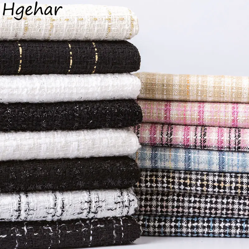 Шерстяная твидовая ткань элегантная клетчатая одежда ручной работы Женская