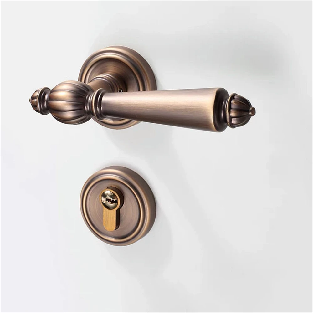 

Черный цинковый сплав дверная ручка замок внутренние бесшумные защитные дверные замки спальня сплит механический золотой замок мебельная фурнитура замки