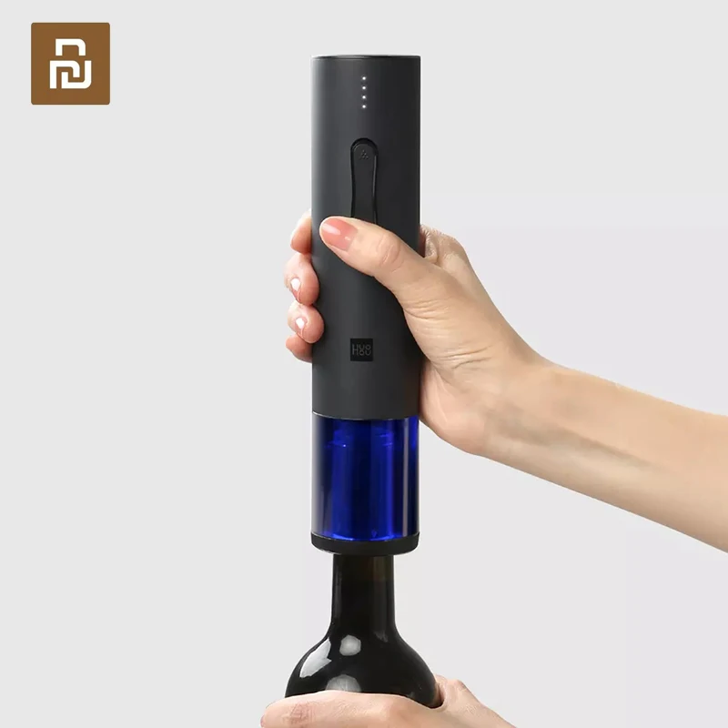 

New Youpin HUOHOU Electric Wine Corkscrew Automatic Bottle Opener Home Multi Opener with Tin Foil Knife Premium For Bar Party