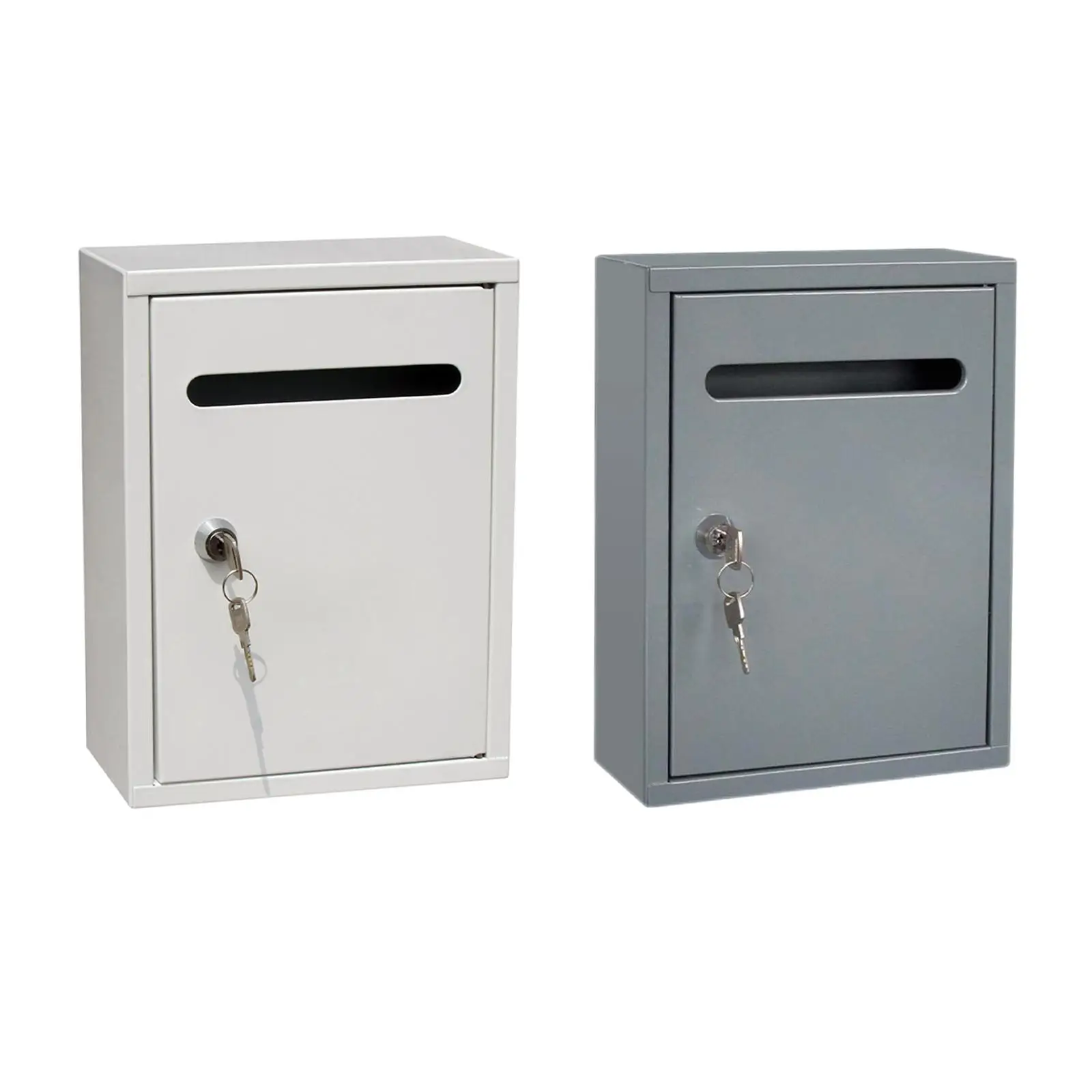 

Mailbox Wall Mount Drop Box with two keys Secured Suggestion Box Collection Boxes Letterbox Mail Box