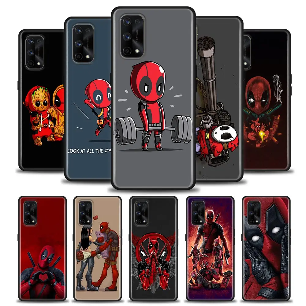 

Silicone Phone Case For Oppo Realme 5 5i 5s 6i 6 7 7i 8 8i 9 9i 5g Pro XT Black Soft Cover Cases Deadpool Marvel