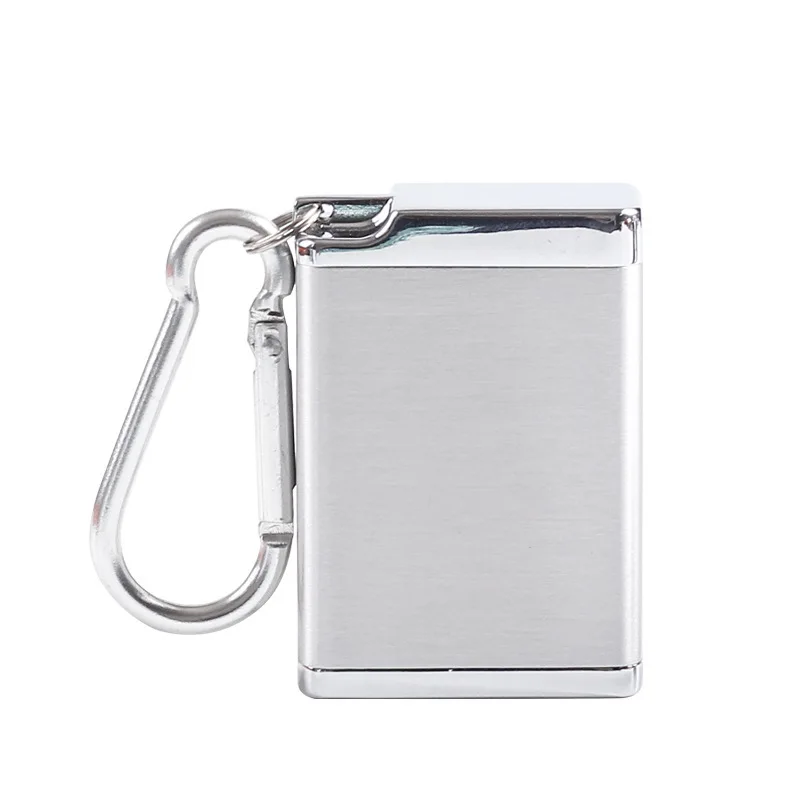 

Portable Metal Pocket Ashtray with Lid, Cigarette Keychain Holder, Mini Smoking Ash Tray with Key Chain, Smoke Ash Tray