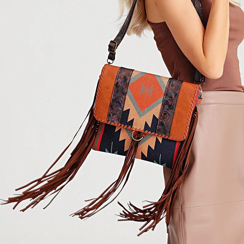 

Новинка 2023, женская сумка-мессенджер на одно плечо из хлопка и льна ручной работы в стиле ретро, роскошная нишевая дизайнерская сумка
