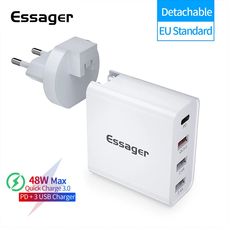 

New Quick Charge 3.0 USB Charger 30W QC3.0 QC Fast Charging Multi Plug Mobile Phone Charger For IPhone Samsung Xiaomi Huawei