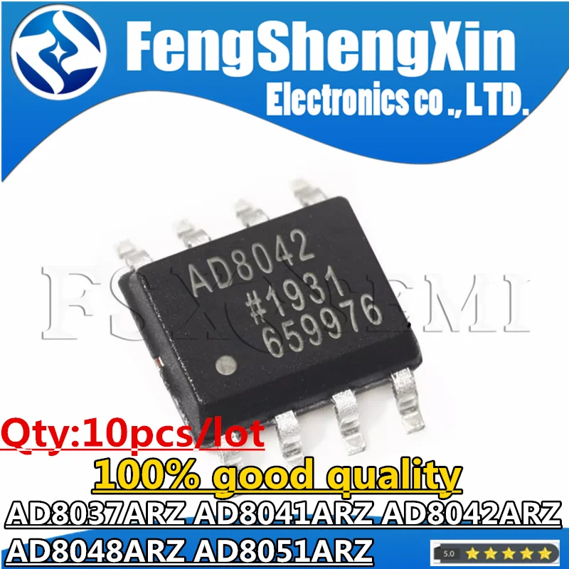 10 шт. AD8037ARZ AD8041ARZ AD8042ARZ AD8048ARZ AD8051ARZ 8037A 8041A AD8037 AD8041 AD8042 AD8048 8042A 8048A 8051A AD8051 SOP-8