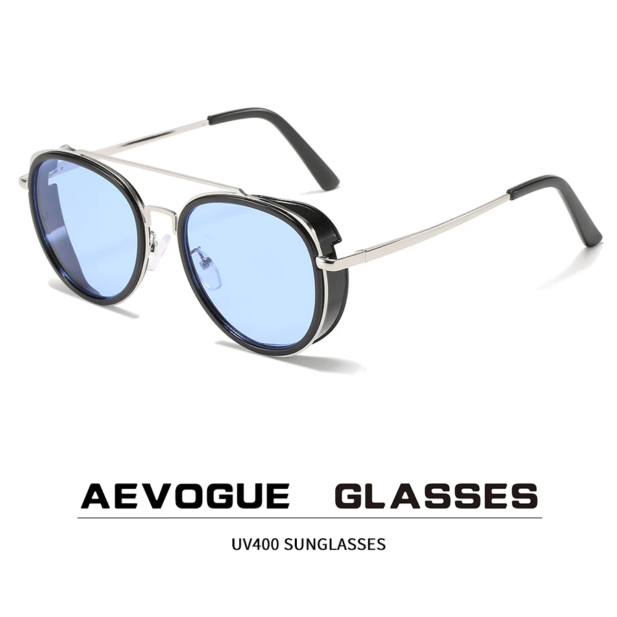 

AEVOGUE Shades Sunglasses Women Retro Sunglasses For Men Round Glasses Fashion Sunglasses Spectacles UV Metal Punk AE1259