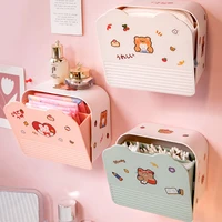 kawaii storage organizer adhesive large storage box napkin decorative sanitary box bathroom cosmetics organizer
