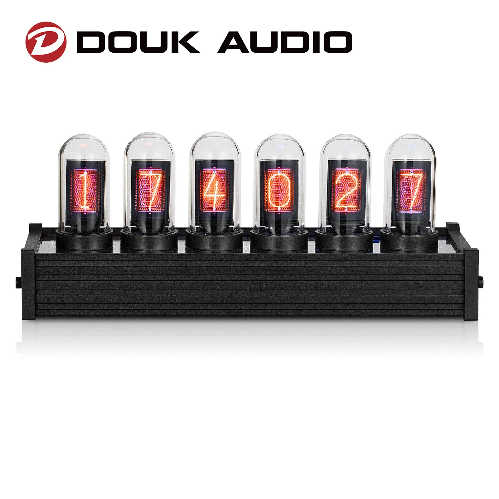 

Douk Audio Digital IPS Tube Clock with Large Display Screen Nixie Clock Creative Home Desk Clock PC Software DIY Christmas Gifts
