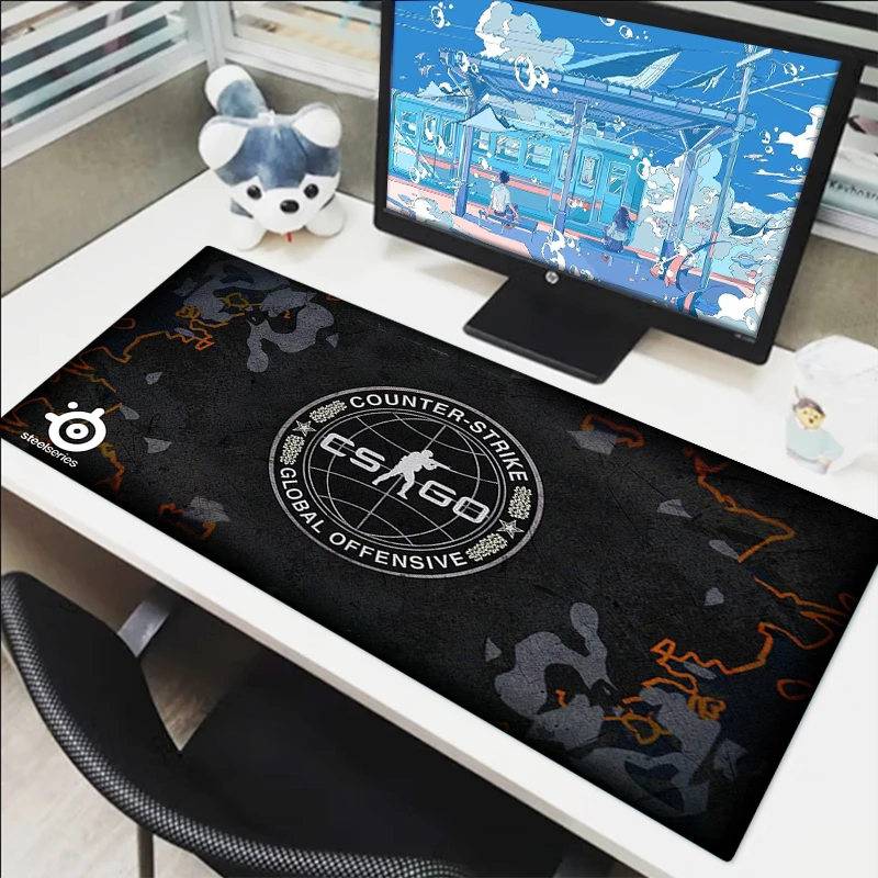 Gaming Mouse Pad SteelSeries Desk Accessories Rubber Mat Keyboard Mats Deskmat Cartoon Mousepad Gamer Pc Anime Cute Mouse Pads