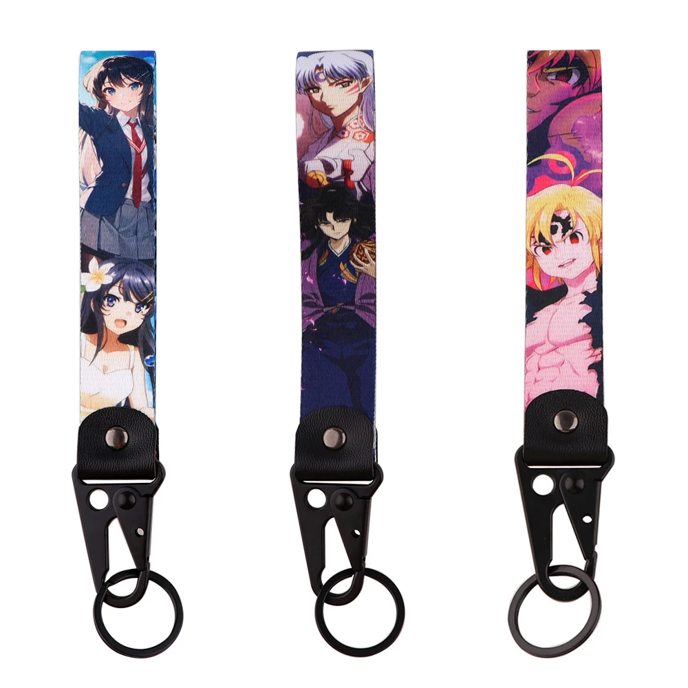 

Anime Inuyasha Keychains Cute Girls Keyrings Motorcycles Cars Keychains Backpack Accessories Fashion Key Rings Gifts for Fans