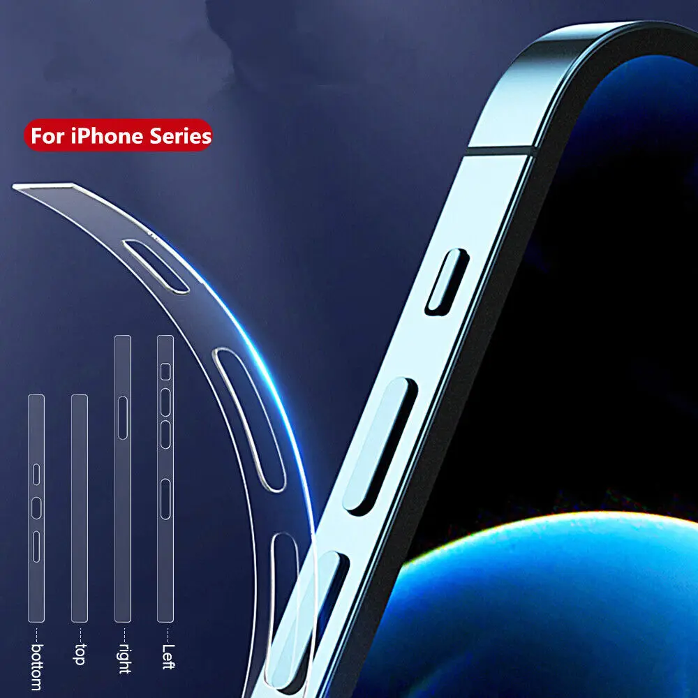 Matte Screen Protector Side Film For iPhone 14 Pro 13 Pro 12 Bumper Hydrogel Film Ultra-thin Sticker Clear Matte Phone Side Film