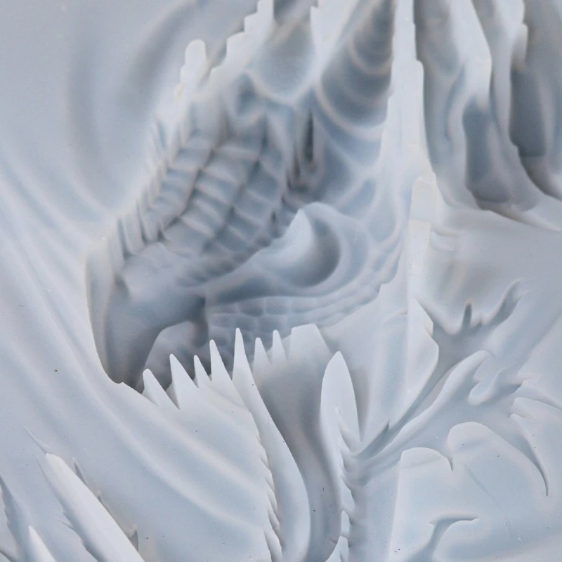 Большой дракон настенный подвесной кристалл форма для эпоксидной смолы 3D