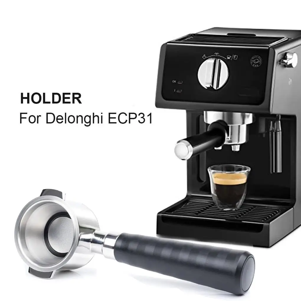 

Coffee Handle Bottomless Portafilter Coffee Maker Filter Replacement for Delonghi ECP31.21/eco310/eco35.31