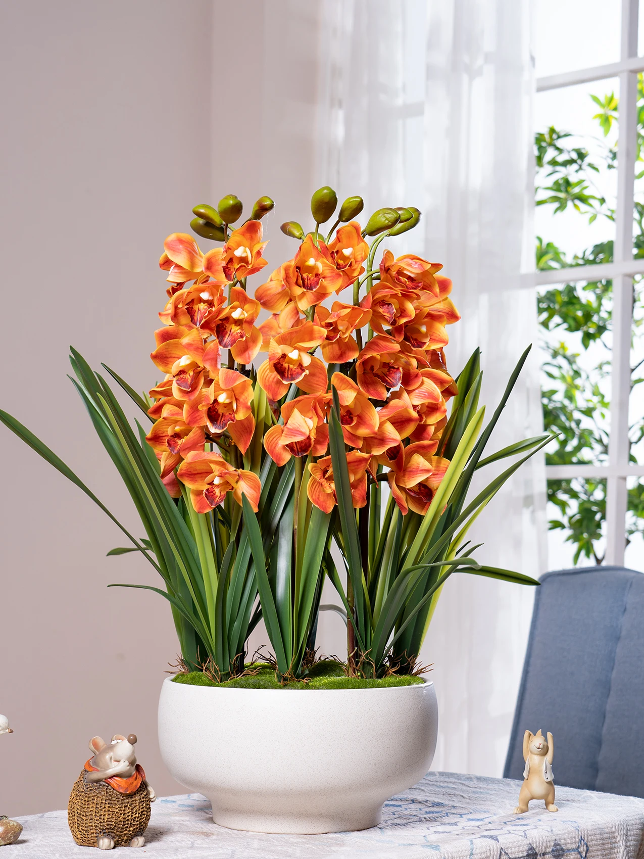 Крупная искусственная композиция из фетра ручной работы пластиковые