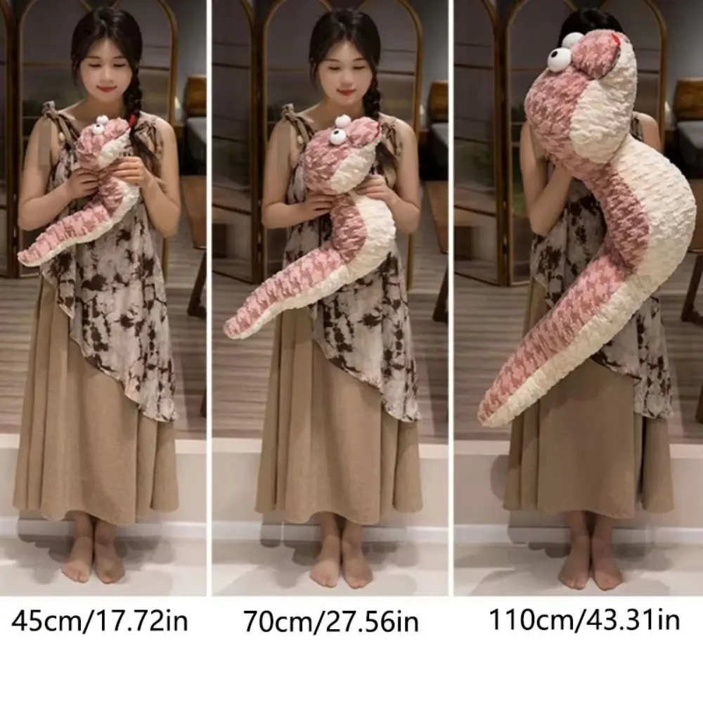 Премиум пушистые большие глаза змея плюшевые игрушки обнимаются мягкие