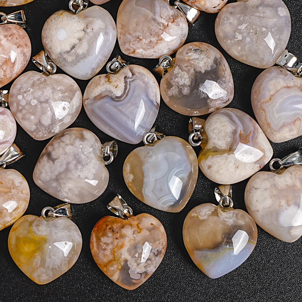 

Кулон из агата сердце цинковый сплав