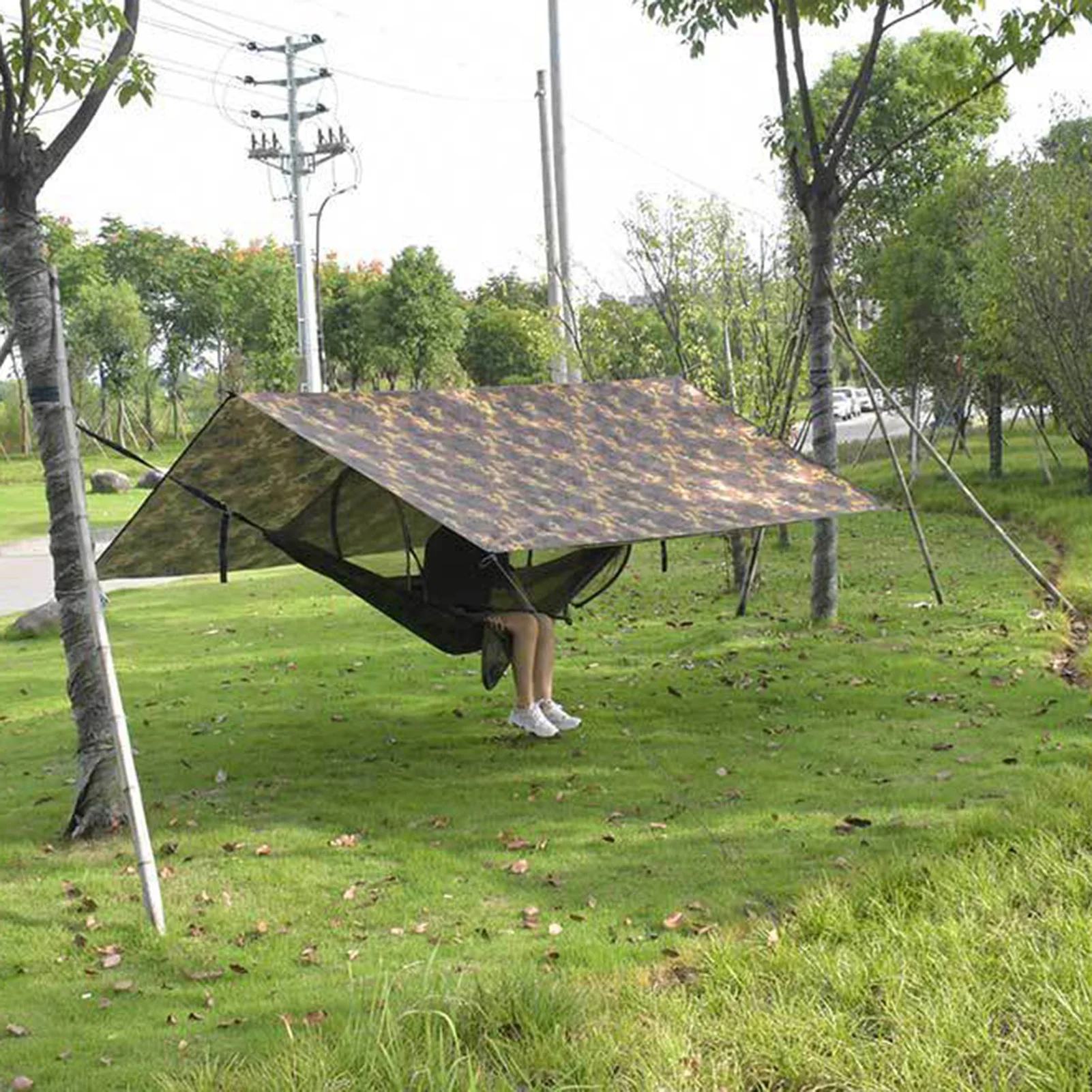 

Водонепроницаемый навес, брезентовый тент, Сверхлегкий садовый навес, Солнцезащитный навес, мембрана для кемпинга, гамак, туристический пл...