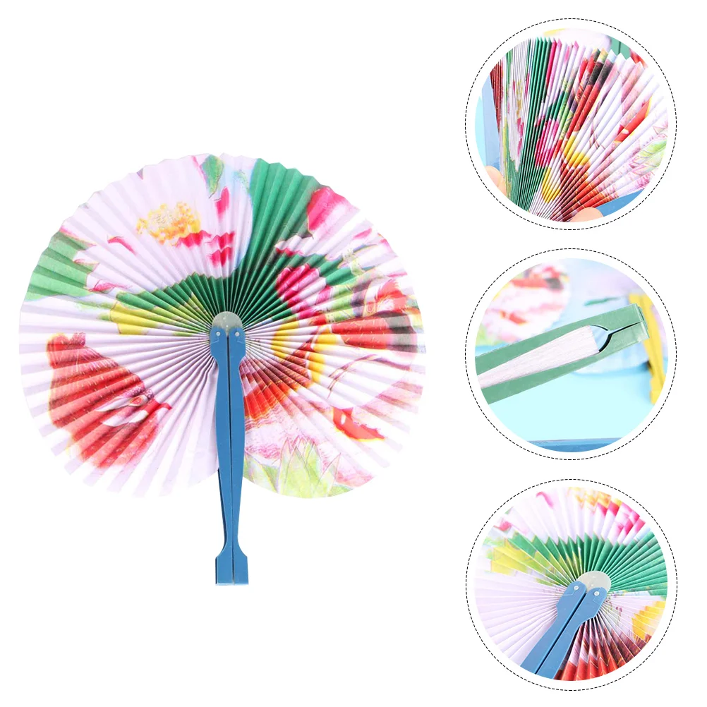 

20 Pcs Chinese Style Fans Handheld Floral Folding Paper Fans Decorative Fans