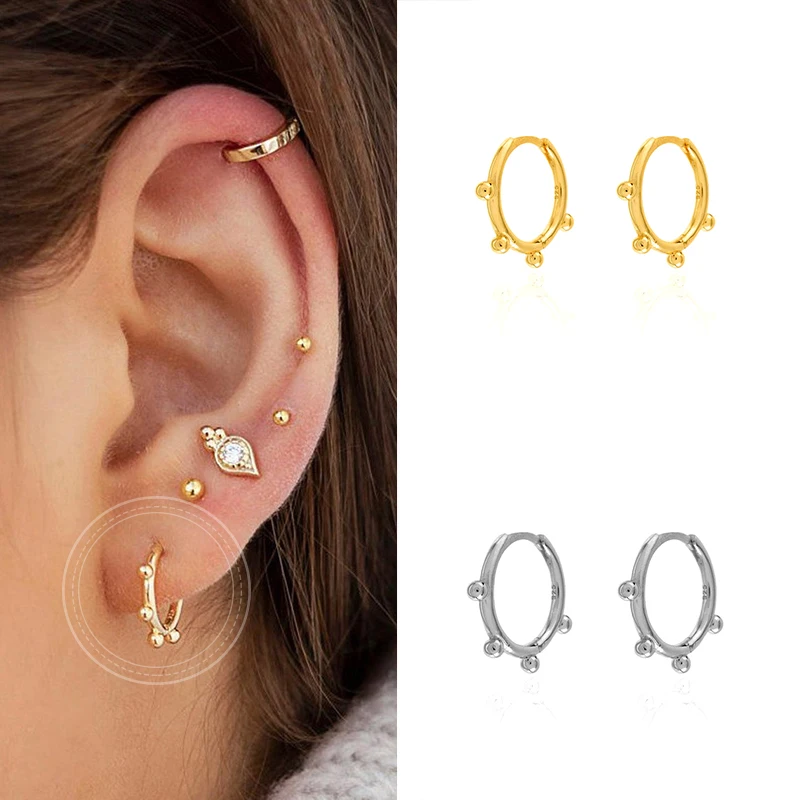 Серьги-кольца женские из серебра 925 пробы с защитой от аллергии |