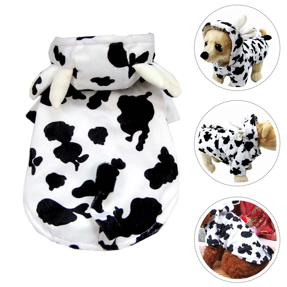 

Halloween Costumes Pet Transformation Harness Cow Modeling Clothing Sweater Xs Adorable White Outfit