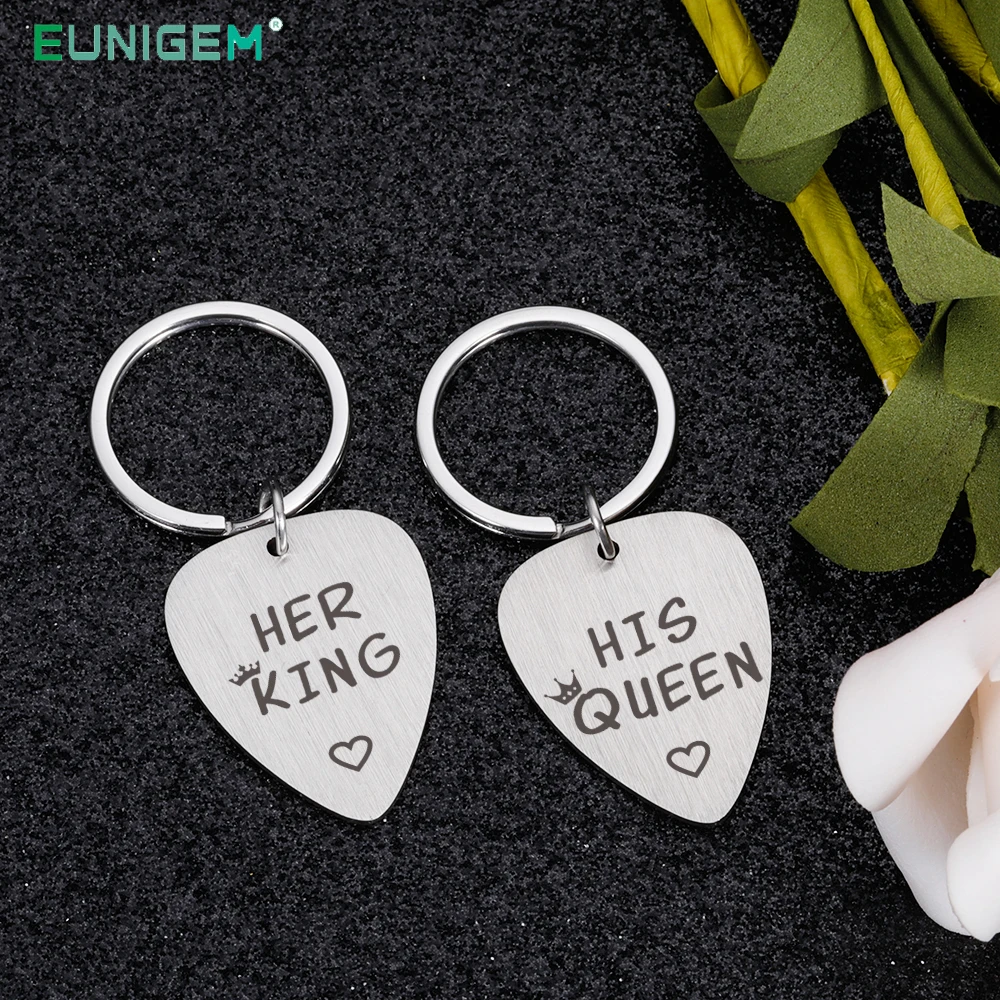 

2 шт., брелки для ключей с надписью «Her King»
