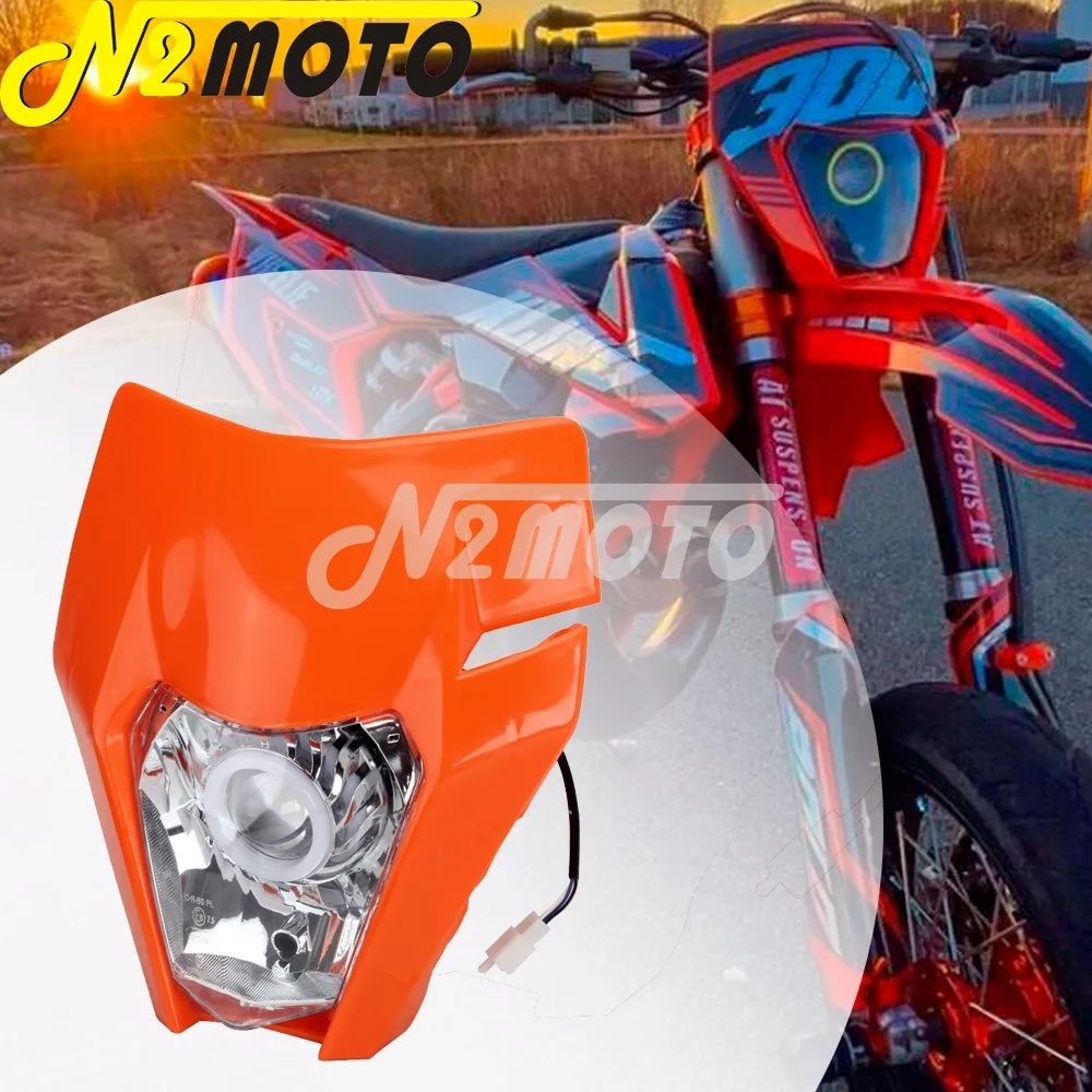 

For KTM Six Days EXC EXC-F 500 450 300 LED / Bulb Motocross MX Dirt Bike Headlight E8 E-Mark DRL Front Light 690 Enduro R SMC-R