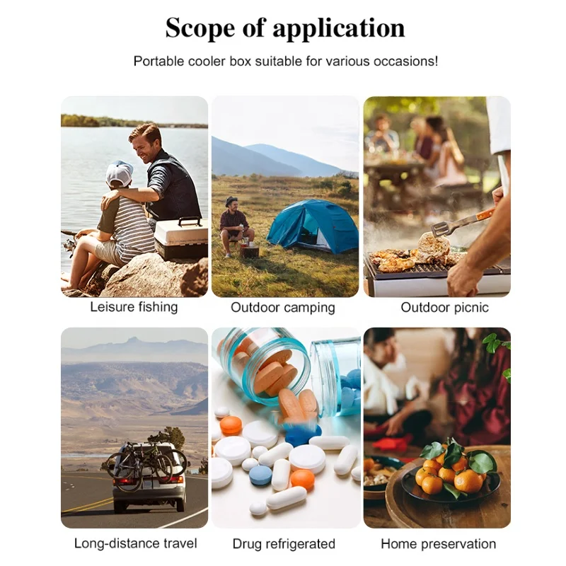 Пластиковый поворотный кухонный холодильник для кемпинга большой хранения