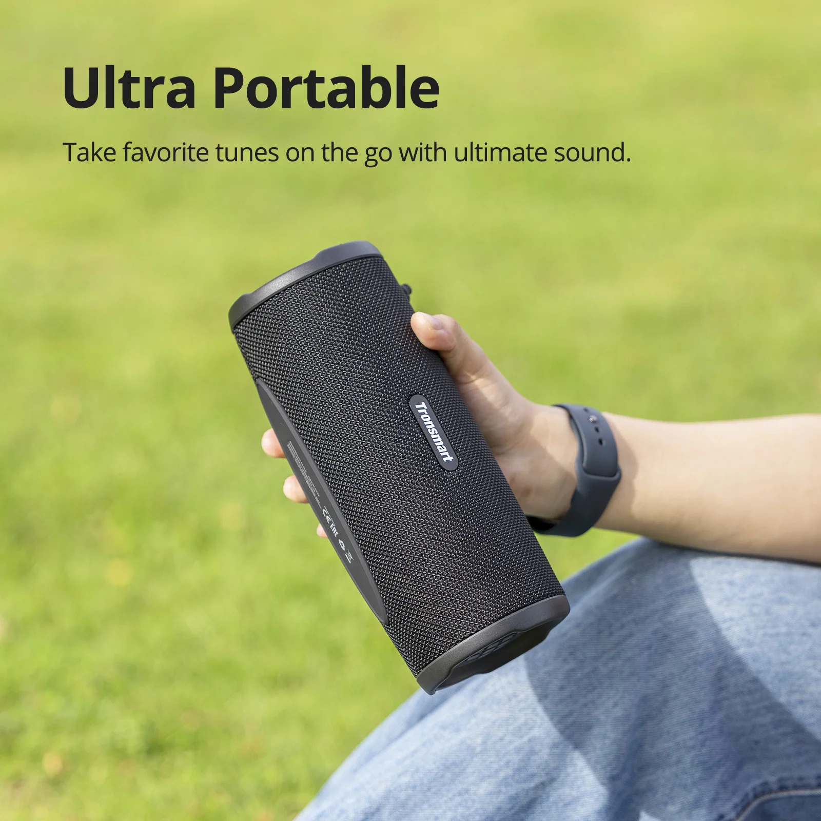 Фото колонка bluetooth Tronsmart C3 Plus с басами, двумя режимами звука, водонепроницаемостью IPX7, TWS, временем воспроизведения 18 часов, портативный для кемпинга, путешествий №5
