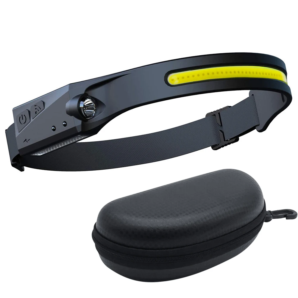 

LED Headlamp USB Rechargeable Waterproof 200LM COB Outdoor Fishing Headlight Head Lamp for Camping Cycling Fishing