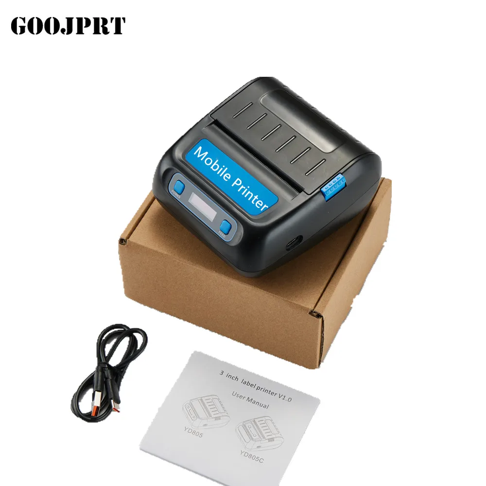 Принтер для термопечати этикеток GOOJPRT PT-805 80 мм, портативный термопринтер Bluetooth, цветной, с мобильным интерфейсом, цены (art.: 3920da425bbb9) - 3920da425bbb9