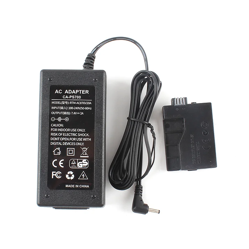 Фото Комплект адаптеров питания ACK-E5 DR-E5 DC Coupler LP-E5 (имитация батареи) для Canon EOS 450D 500D 1000D Rebel XSi XS Kiss F X2 X3 T1i №2