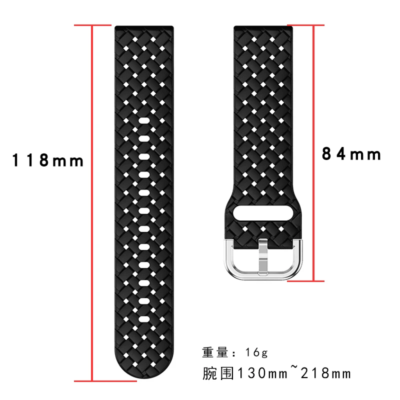 Sport Band for Samsung Galaxy Watch 5-pro-4-Classic/active 2 Silicone 20mm Braided bracelet Huawei/Amazfit GTS-3-2-2e-mini strap